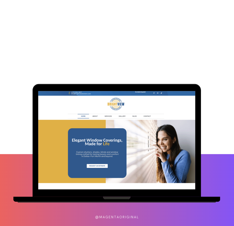 Brightview Shutters website